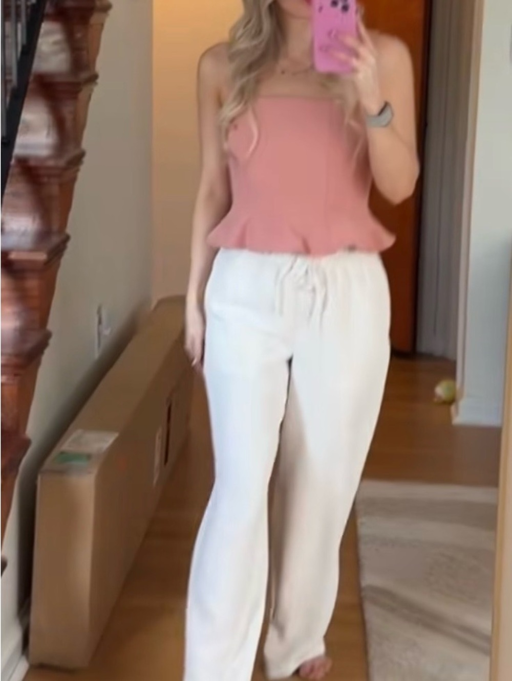Aritzia The Lodge Pant Crepette, Light Birch, XS Short - Picture 2 of 3